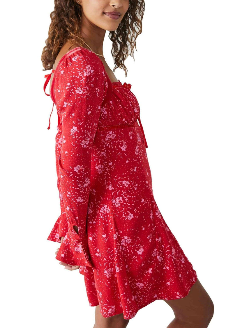 Free People - Tess Mini Dress in Pop Combo Print - OutDazl