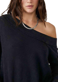 Free People - To The Right Longsleeve Top in Black - OutDazl