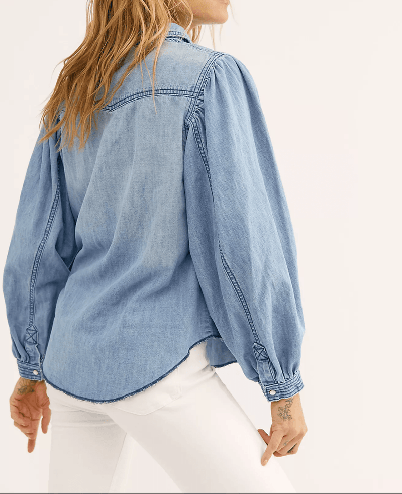 Free People - With Love Denim Shirt - OutDazl