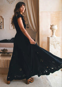 Glamour Maxi Embroidered Dress