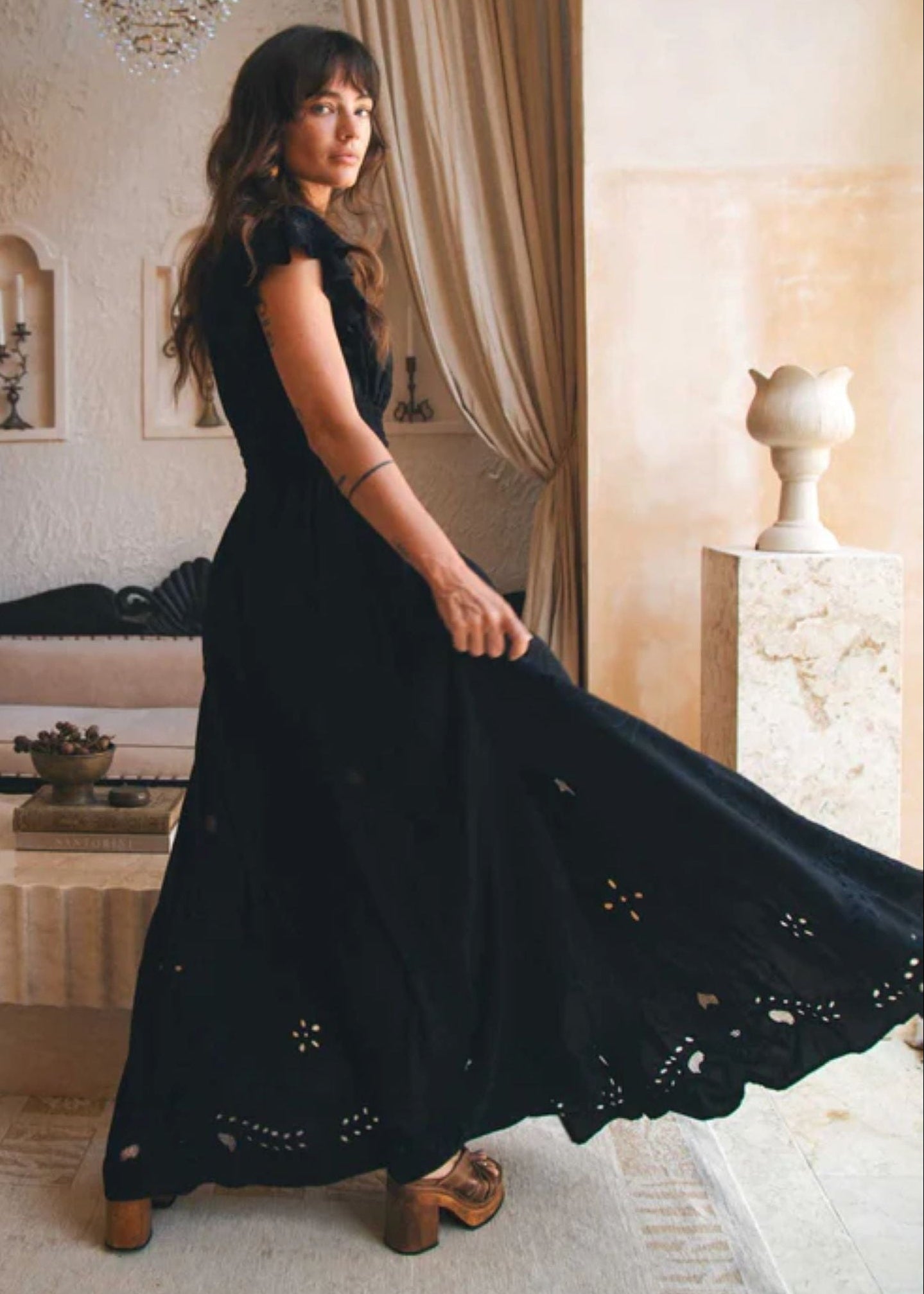 Glamour Maxi Embroidered Dress