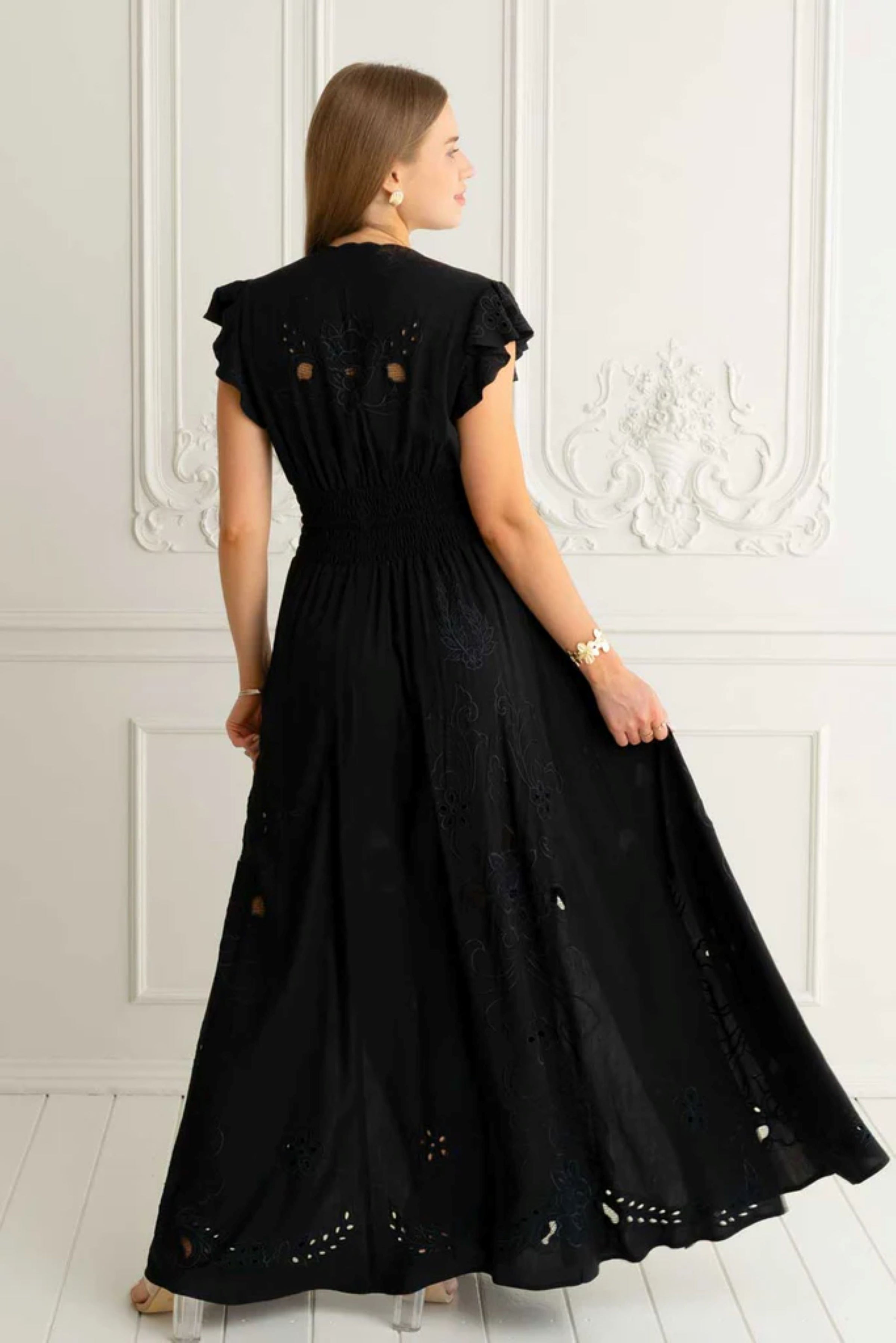 Glamour Maxi Embroidered Dress