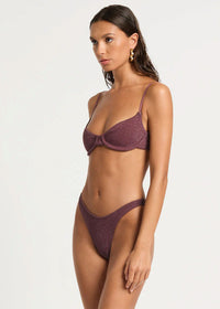 Gracie Balconette in Amarena Lurex