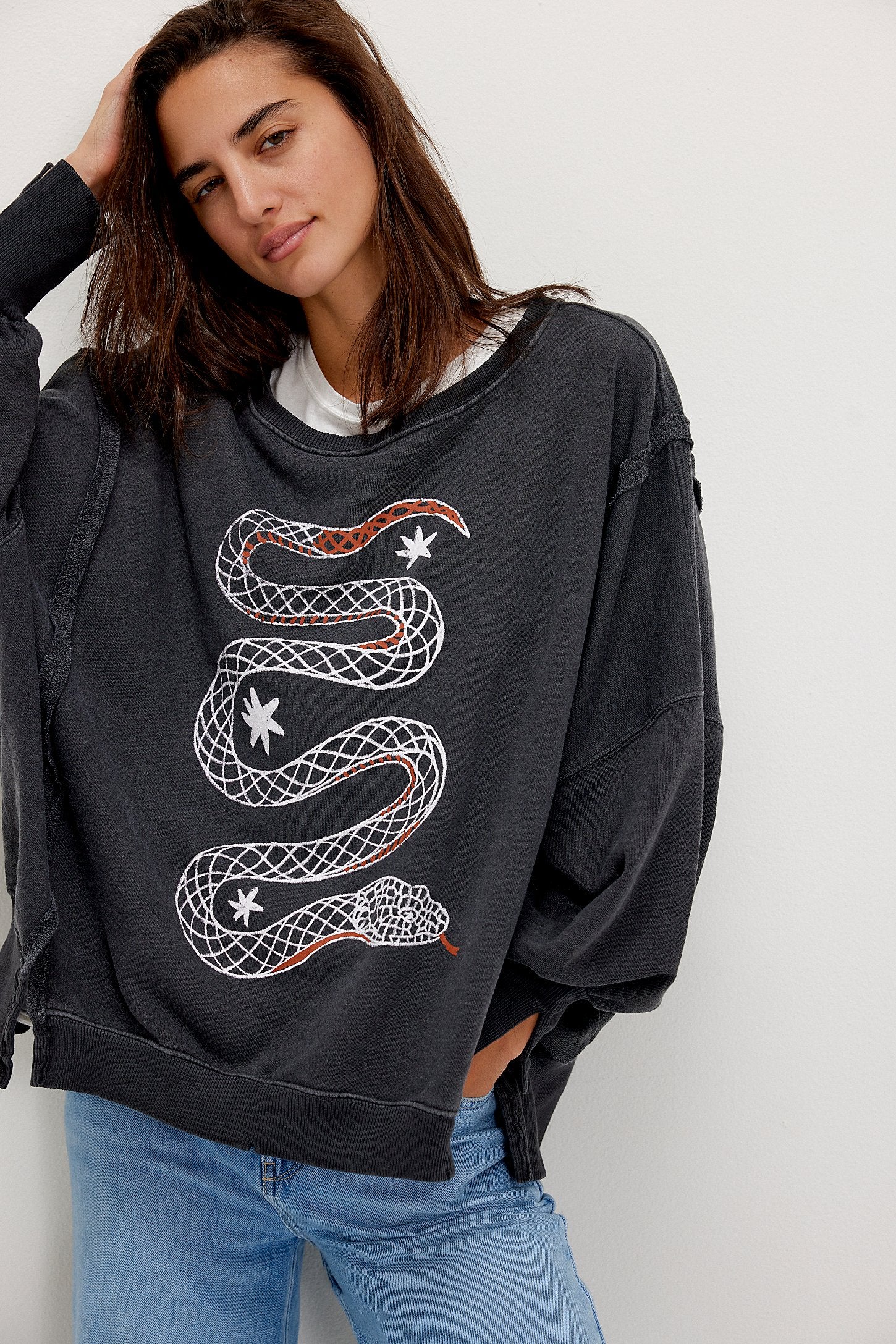 We The Free Graphic Snake Camden Pullover