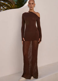 Greta One Shoulder Knit Maxi
