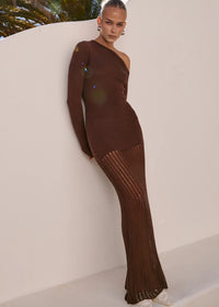 Greta One Shoulder Knit Maxi