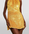 Harmur - Mini Classic Dress in Gold Sequins - OutDazl