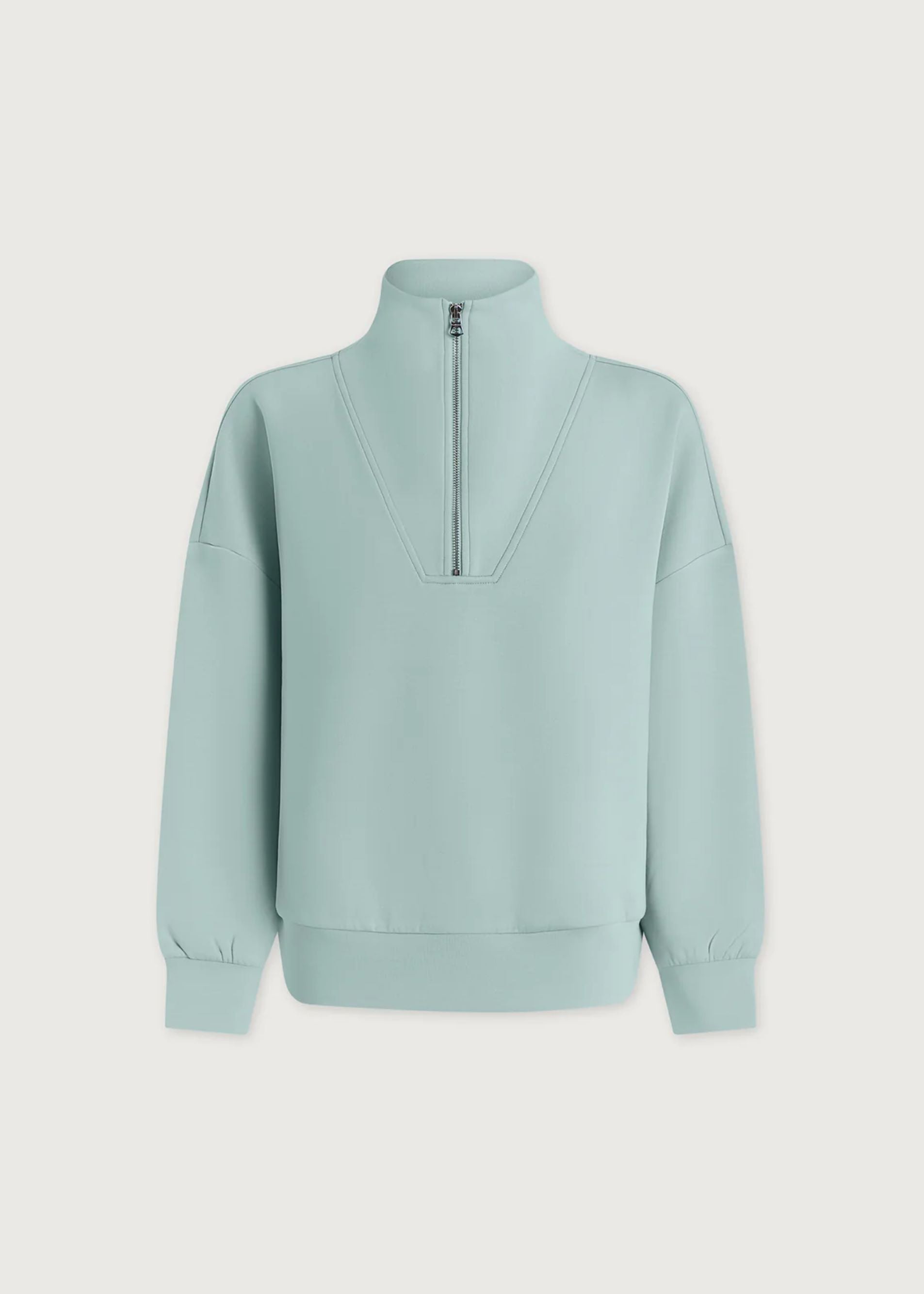 Hawley Half-zip Sweat in Porcelain Blue