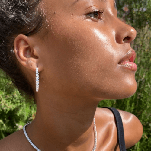 Heavenly Necklaces - Silver Mon Cœur Hoop Earrings - OutDazl