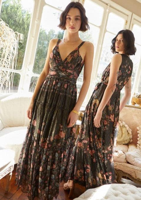 Hemant & Nandita - Tana Black Print Dress - OutDazl