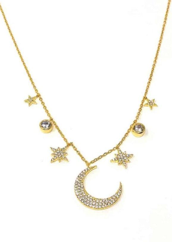 ICANDI - Wendy Moon Necklace in Gold - OutDazl