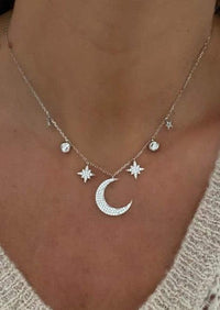 ICANDI - Wendy Moon Necklace in Silver - OutDazl