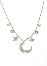 ICANDI - Wendy Moon Necklace in Silver - OutDazl
