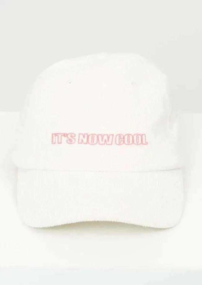 It's Now Cool - Cord Cap in White - OutDazl