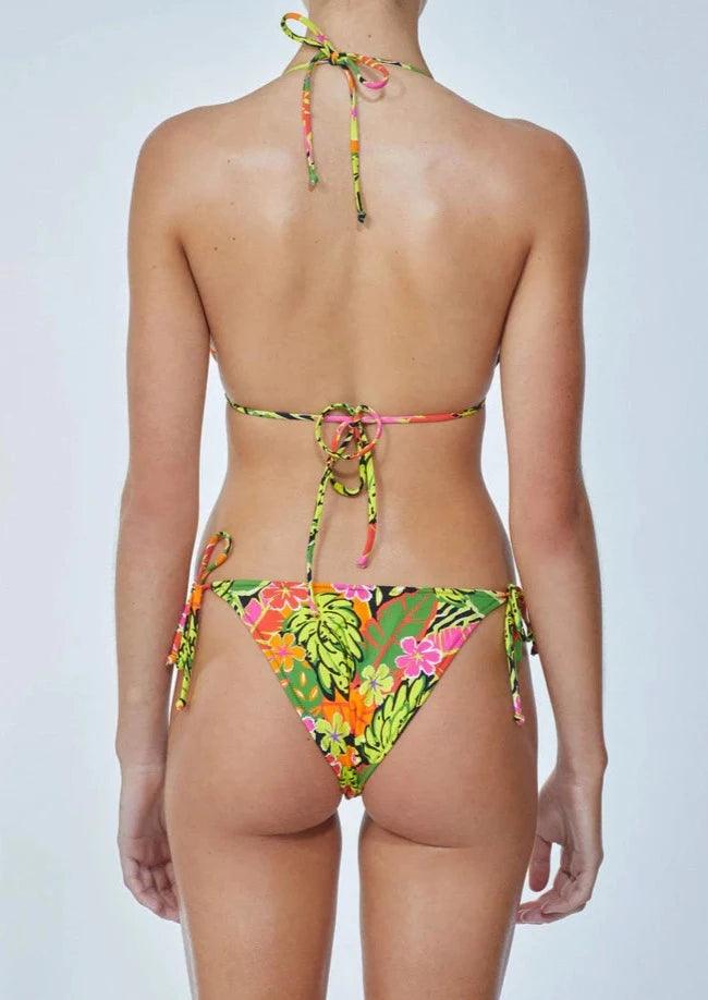 It's Now Cool - The 90's Tie Bikini Pant in Zangria - OutDazl