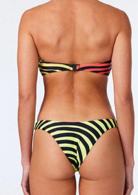 It's Now Cool - The Cali Bandeau Top in Happy Hour Stripe - OutDazl
