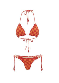 It's Now Cool - The Crochet Tie Bikini Pant in Chillies - OutDazl