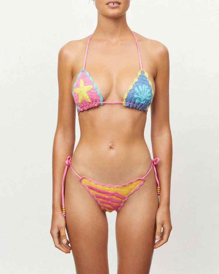 Its Now Cool | bikini The Crochet Tri Top in Sea Me – OutDazl