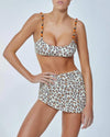 It's Now Cool - The Crop Bikini Top in Cheetah - OutDazl