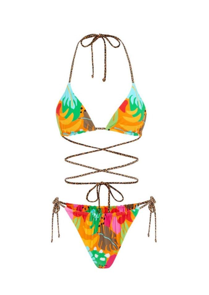 It's Now Cool - The Long Tie Tri Top in Tropics - OutDazl