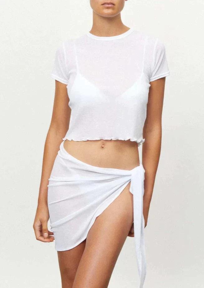 It's Now Cool - The Mesh Tee in White - OutDazl