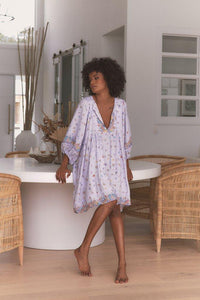 JAASE - Adela Midi Dress in Lavender Field Print - OutDazl