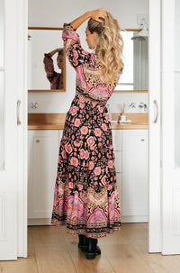 JAASE - Chance Maxi Dress in Cherry Blossom Print - OutDazl