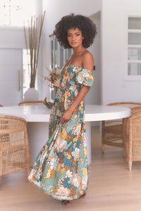 JAASE - Enchanted Forest Print Claudette Maxi Dress - OutDazl