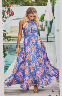 Jaase - Endless Summer Maxi Dress in Glastonbury Print - OutDazl