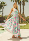 Jaase - Endless Summer Maxi Dress in Petal Aqua Print - OutDazl