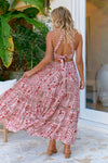 Jaase - Endless Summer Maxi Dress in Ruby Red Print - OutDazl