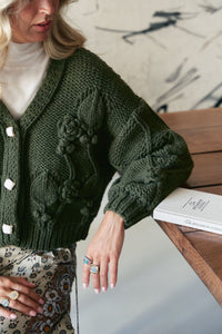 Green Cozy Cardigan