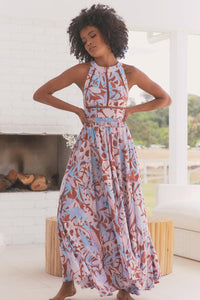 JAASE - Halter Dress Endless Summer in Neapolitan Print - OutDazl