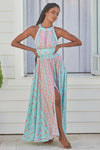 JAASE - Halter Dress Endless Summer in Pegaso Print - OutDazl