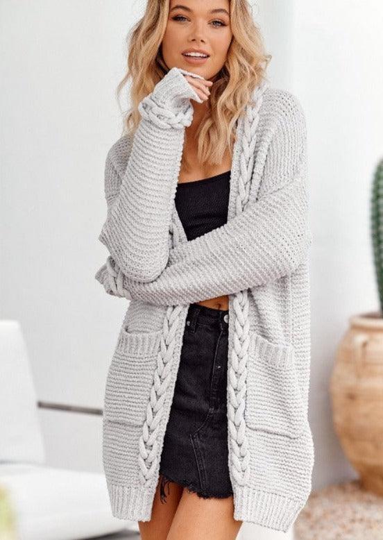 Amelia Cardigan in Oatmeal Heather – OutDazl