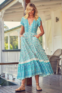 JAASE - Jaase Maxi Dress Carmen in Oceania Print - OutDazl
