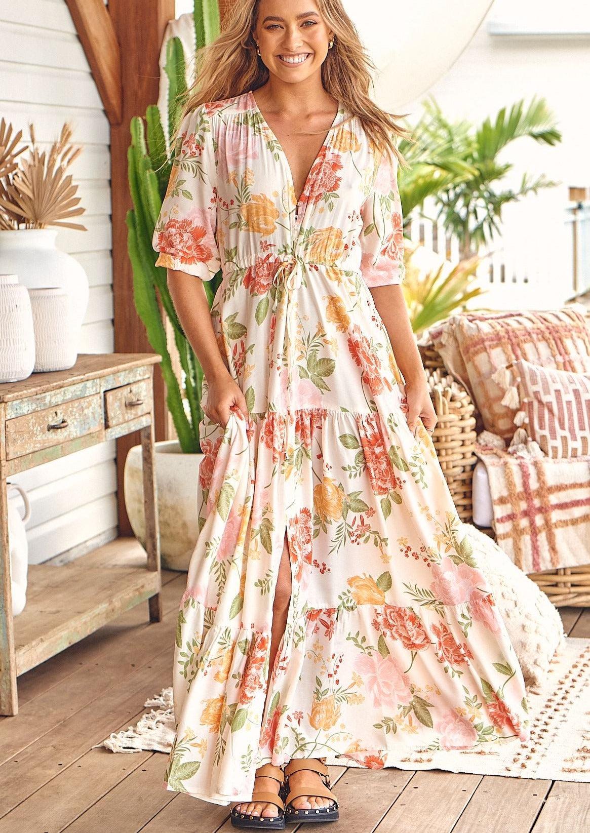 JAASE - Jaase Tessa Maxi Dress in Willow Print - OutDazl