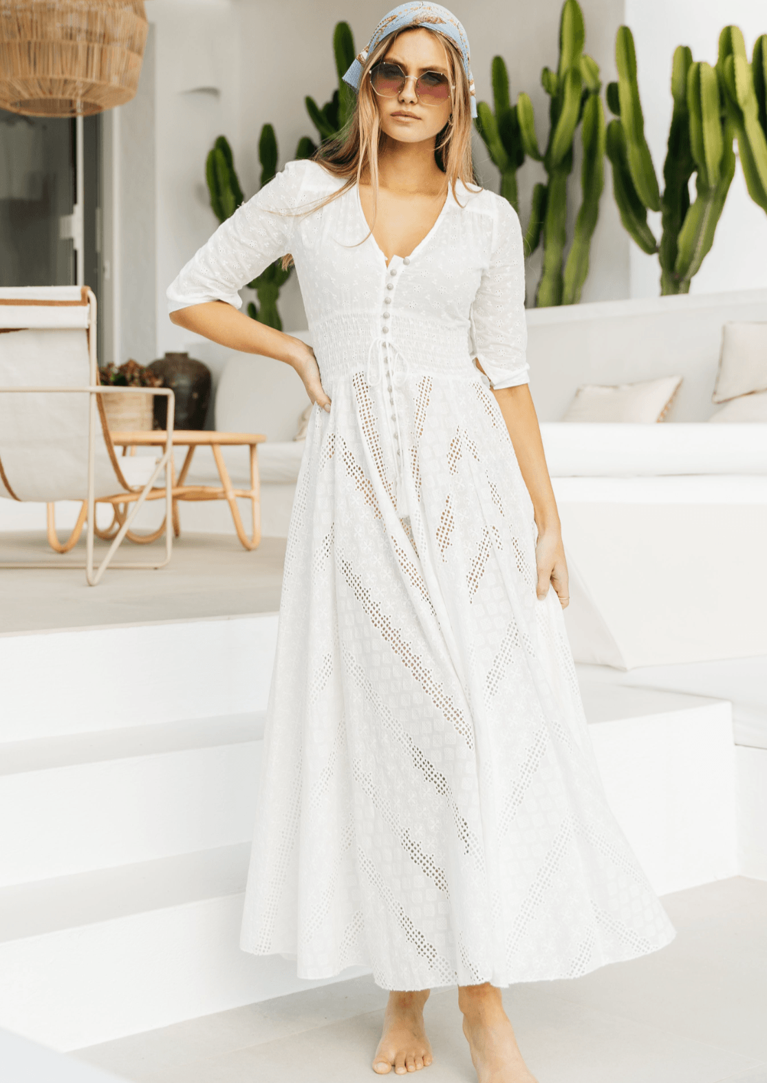Miss-June Maxi lace white Dress – OutDazl