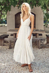 JAASE - Jasmine White Broderie Anglaise Maxi Dress Bea - OutDazl