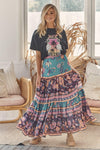 JAASE - Journey Maxi Skirt in Little Hummingbird Print - OutDazl