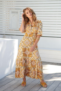 JAASE - Lanie Maxi Dress in Golden Glow Print - OutDazl
