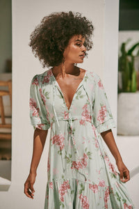 JAASE - Mariana Maxi Dress in Mintie Print - OutDazl