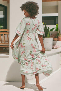 JAASE - Mariana Maxi Dress in Mintie Print - OutDazl