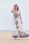 JAASE - Maxi Dress Carmen in Gemstone Print - OutDazl