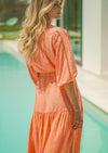 JAASE - Maxi Dress Ebony in Peach Paradise Print - OutDazl