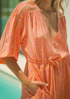 JAASE - Maxi Dress Ebony in Peach Paradise Print - OutDazl