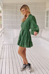 Embroidered Pine Jayde Mini Dress