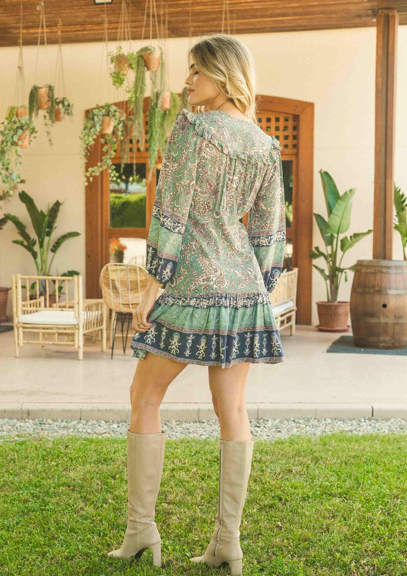 JAASE - Olivine Print Alexis Mini Dress - OutDazl