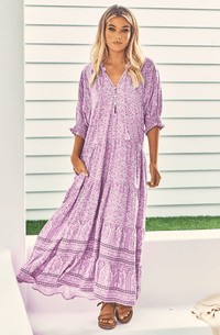 Jaase - Raine Maxi Dress in Roaming Free Print - OutDazl