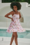 JAASE - Rena Mini Dress in Wisteria Print - OutDazl